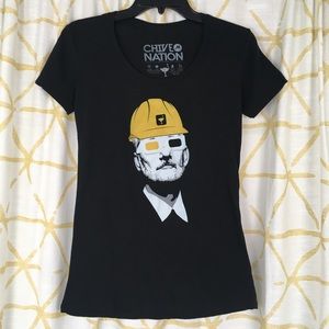 CHIVE NATION Bill Murray Scoop Neck Construction Worker Hat 3D Movie Baby Tshirt